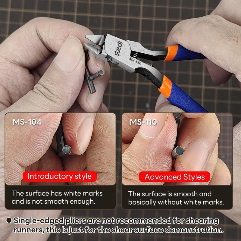 ستيدي stedi Model Nipper Sprue Cutter مع شفرة واحدة رفيعة للغاية وكماشة هواية زنبركية صلبة لإصلاح جاندام نموذج بلاستيكي ونموذج مصغر برتقالي - Image 2